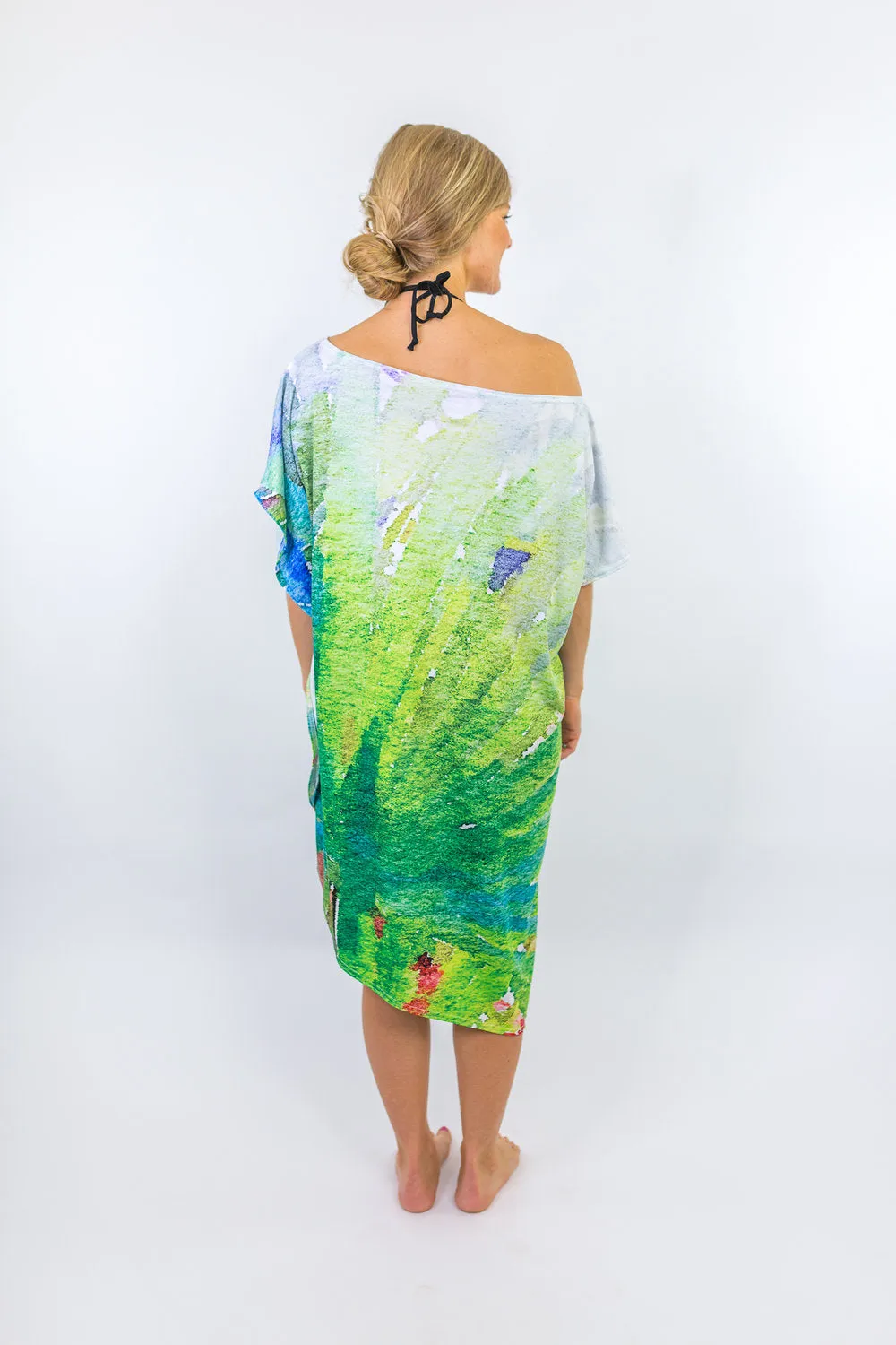 Muted Palm Mini Coastal Caftan