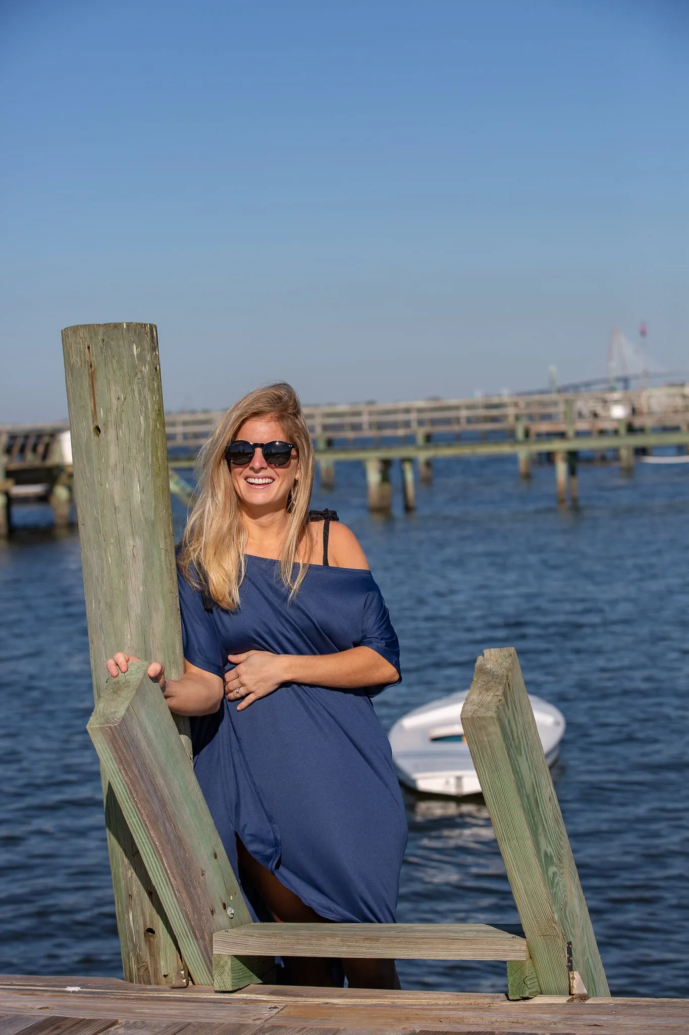 Nauti Navy Mini Coastal Caftan