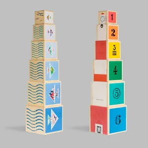 Nautical Nesting Cubes wooden toy