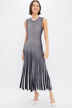 Navy Stripe Knit Amie Dress