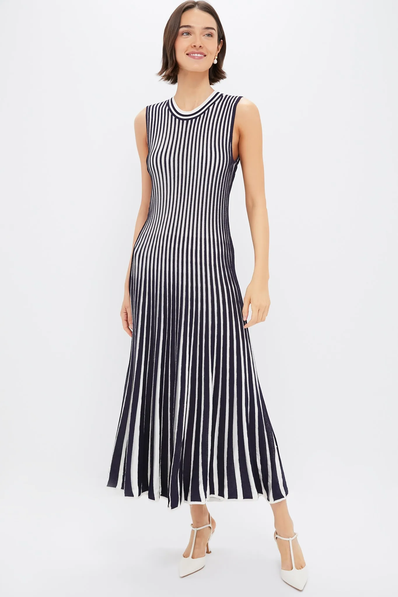 Navy Stripe Knit Amie Dress
