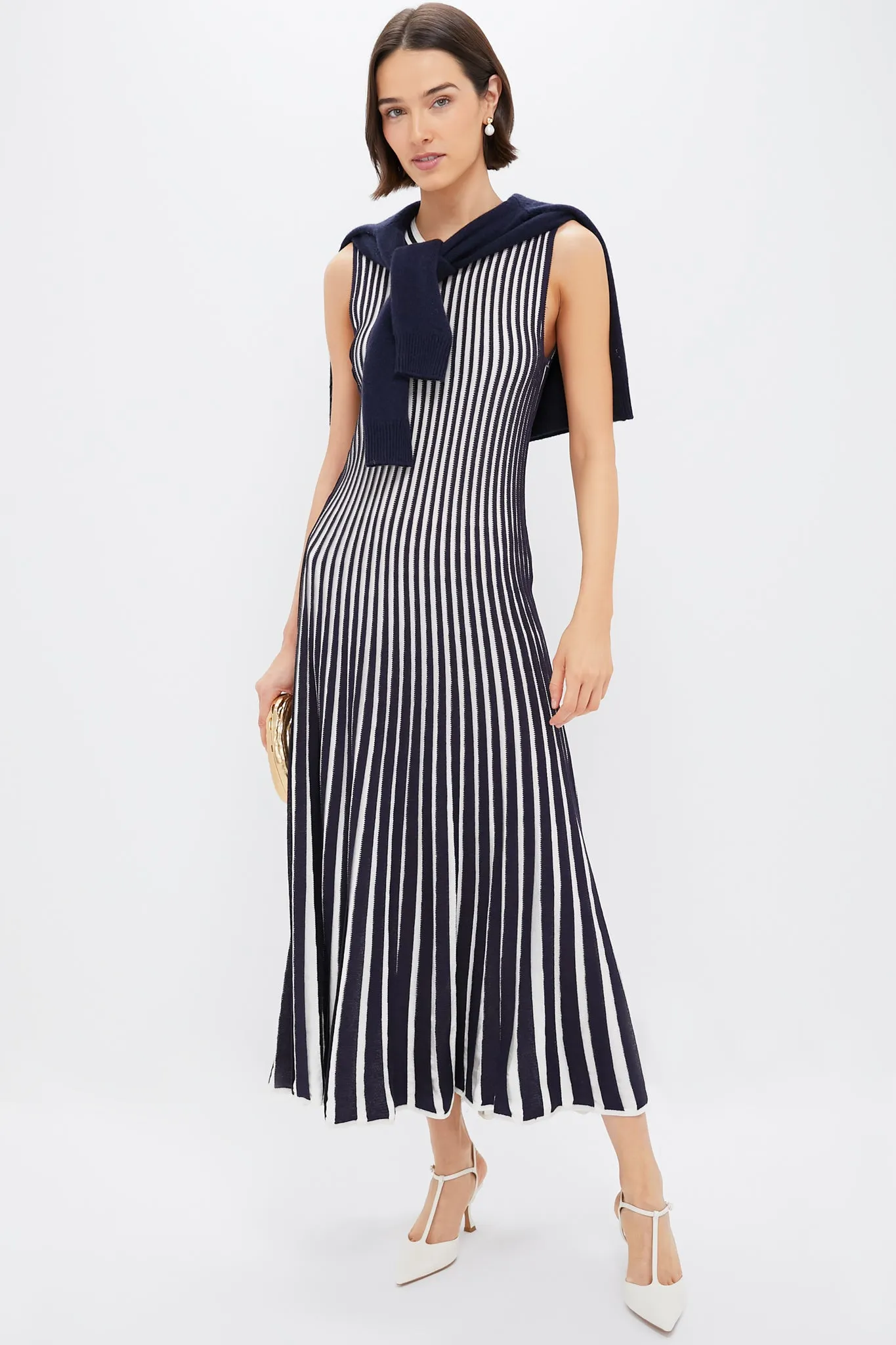 Navy Stripe Knit Amie Dress