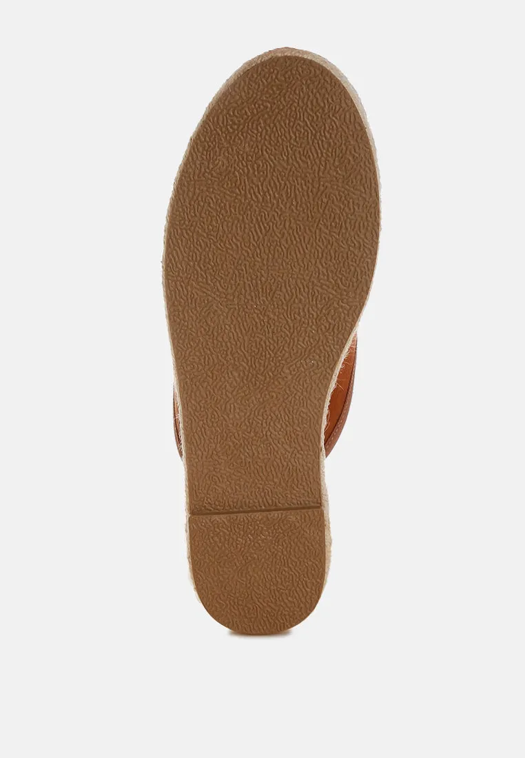 Nazaya Horsebit Detail Espadrilles Mules