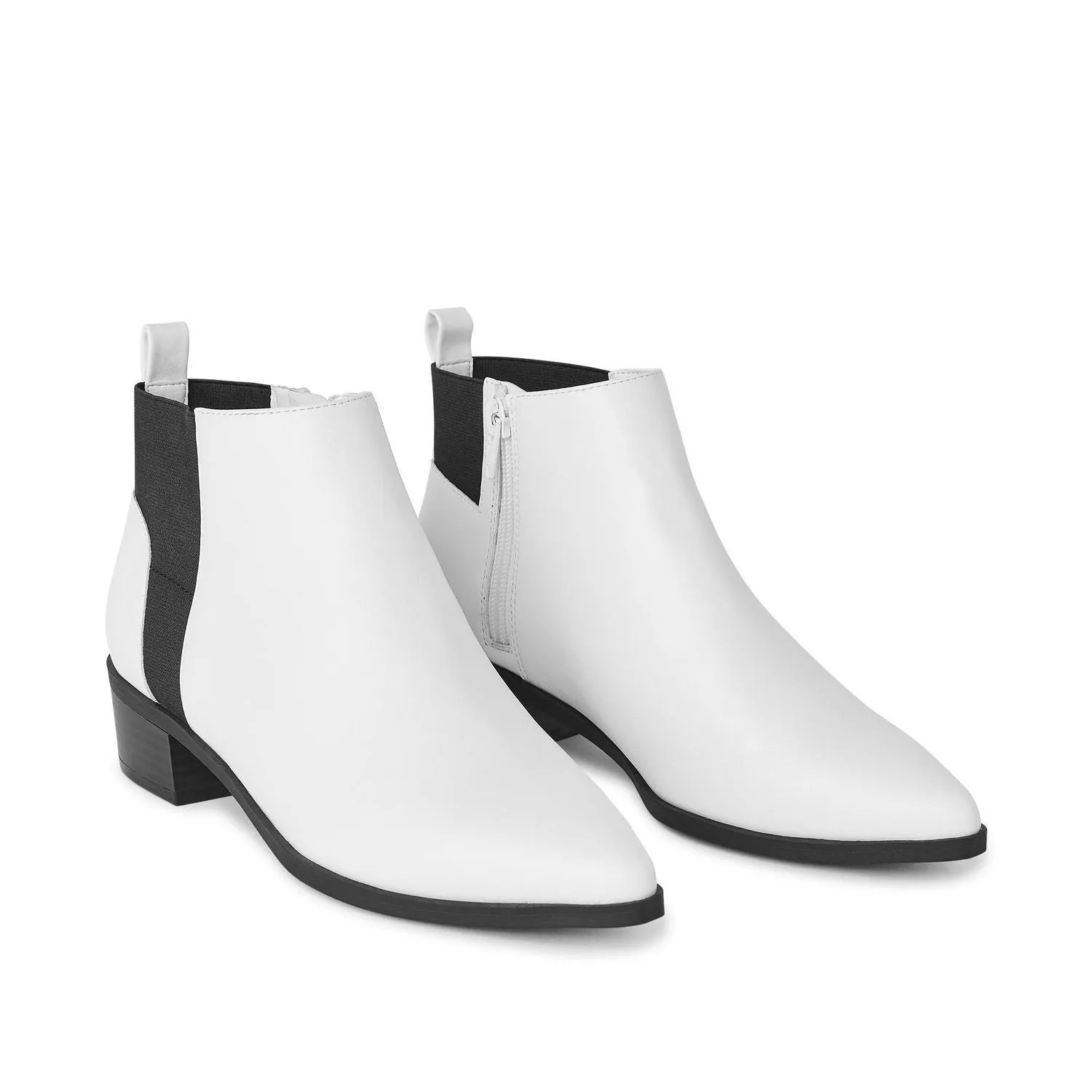 New George Women's Veena Booties in White, Sz 9