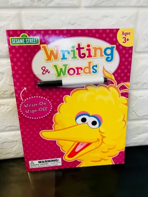 New Sesame Street Activity Book, Reusable Write on Wipe off, Durable 16 Pages! Ages 3 