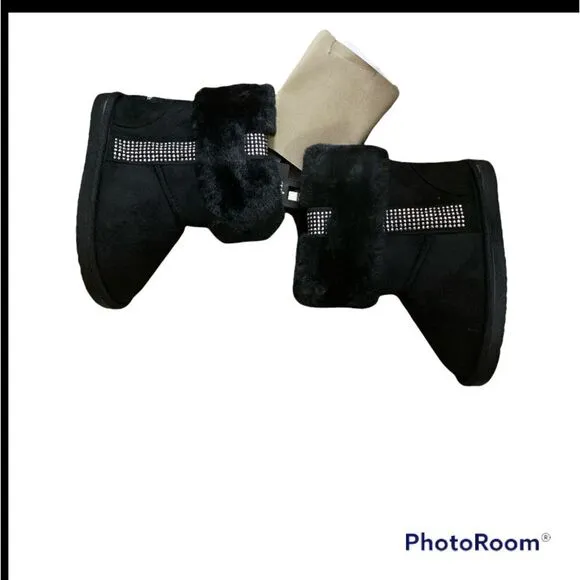 New BEBE Winter Fur Size 12 Girls Slipper Booties