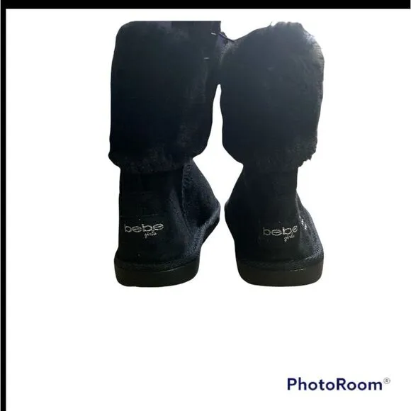 New BEBE Winter Fur Size 12 Girls Slipper Booties