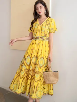 NIKKI Boho Chic Short Sleeve Dresses