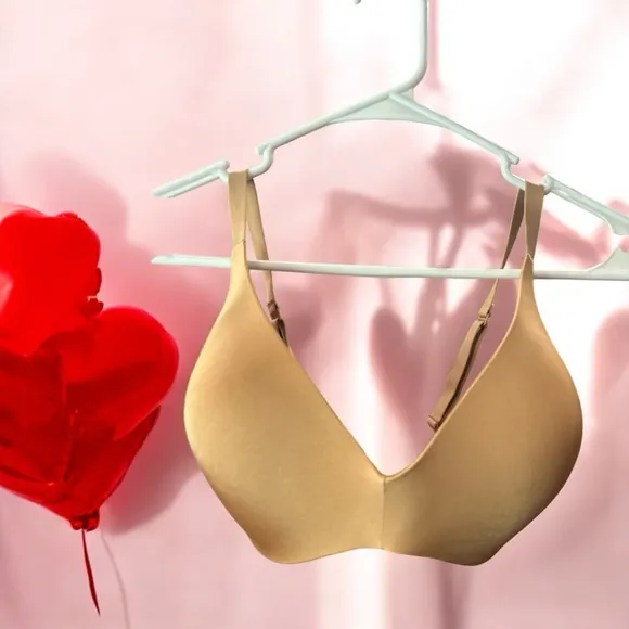 NWT SKIMS Padded No Wires Tan Bra 36 DD