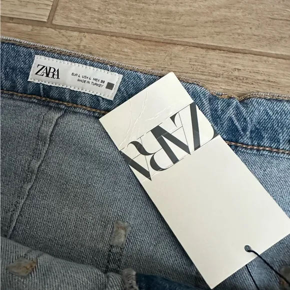 NWT Zara Light Blue Denim Skirt