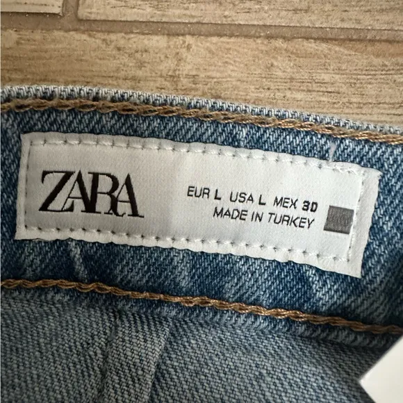 NWT Zara Light Blue Denim Skirt