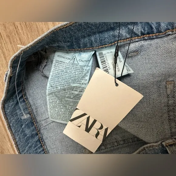 NWT Zara Light Blue Denim Skirt