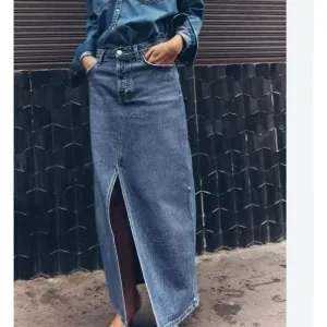 NWT Zara Light Blue Denim Skirt