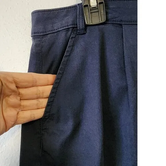 NYDJ Relaxed Bermuda Shorts Oxford Navy 12 NEW