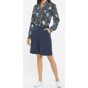NYDJ Relaxed Bermuda Shorts Oxford Navy 12 NEW