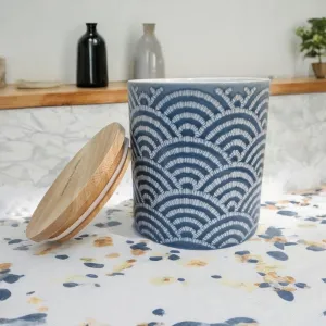 Organza Ceramic Storage Jars with Bamboo Lids