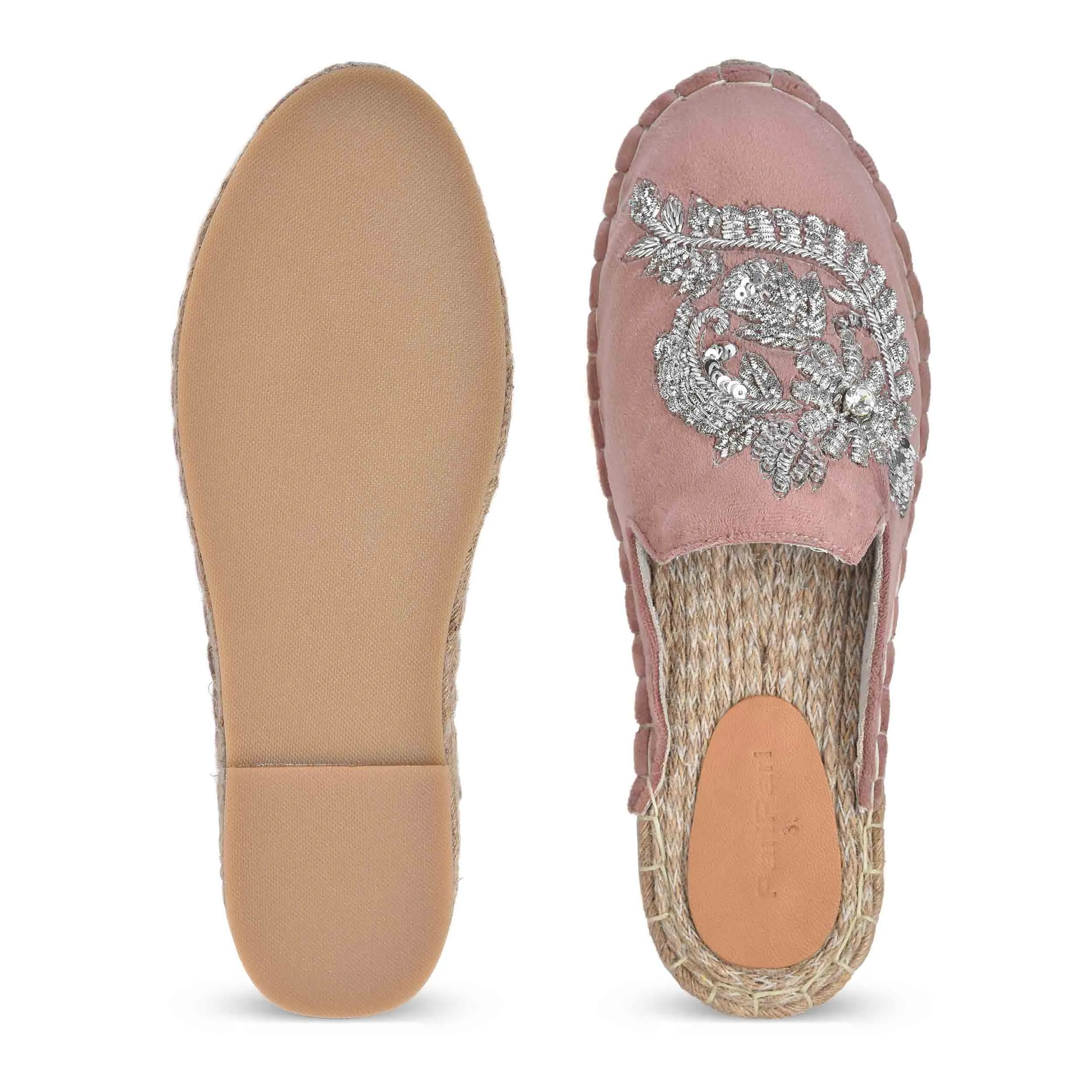 Ottoman Blush Pink Espadrilles Platform