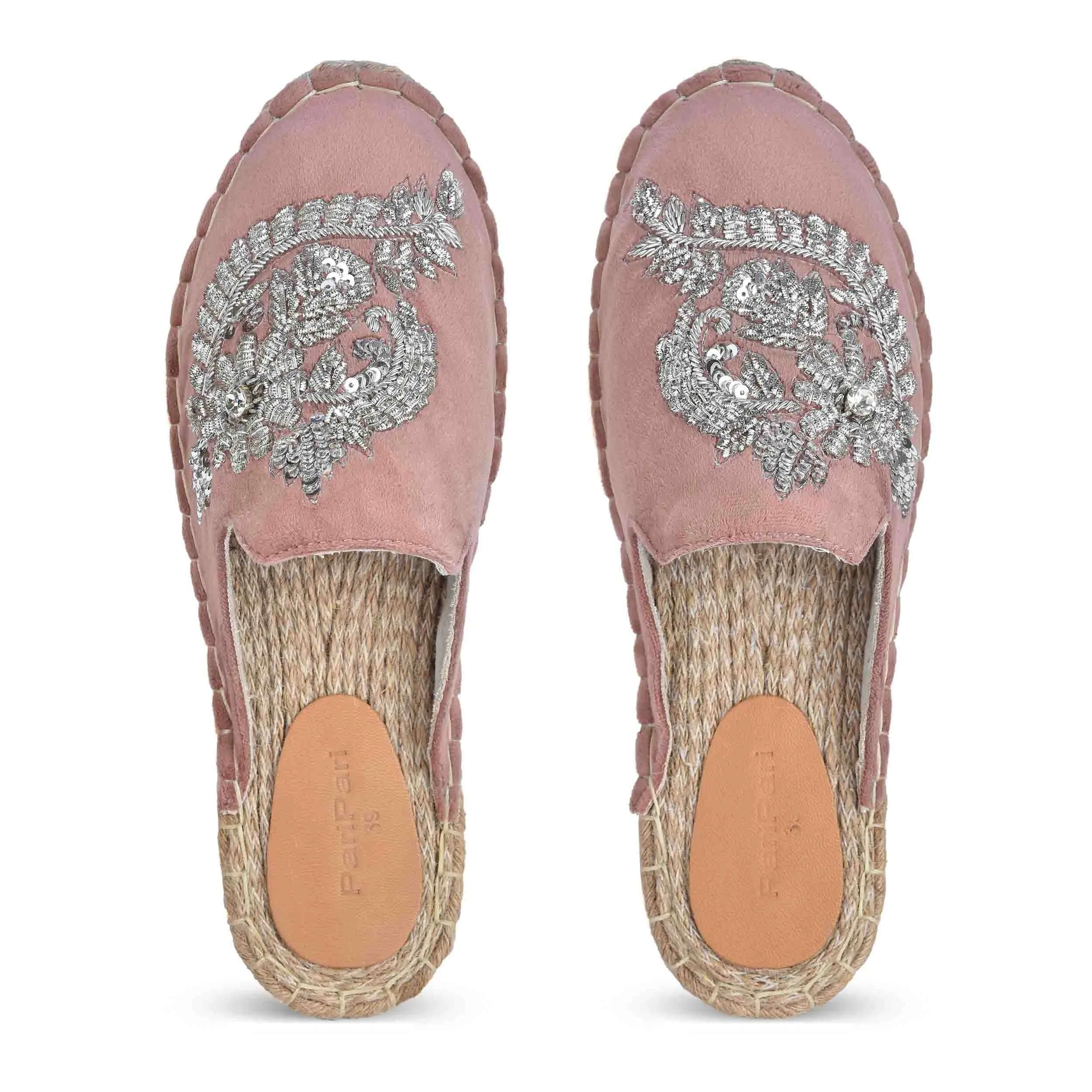Ottoman Blush Pink Espadrilles Platform
