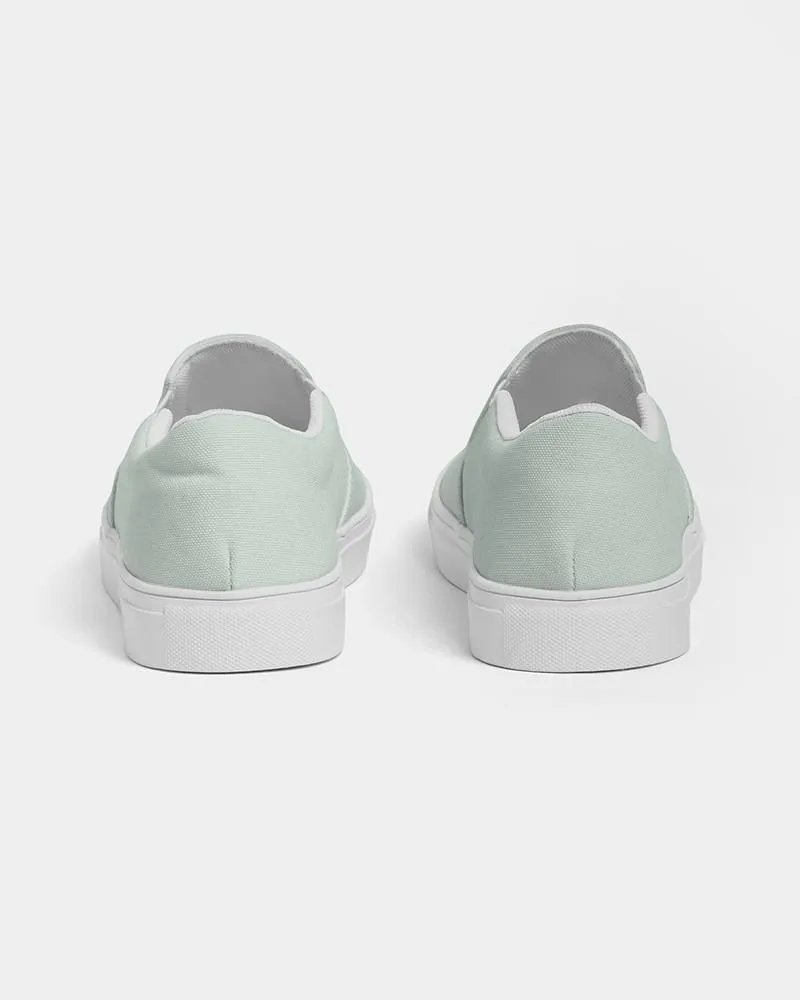 Pale Green Slip-On Canvas Sneakers | Women's | Bright Pale Green | C10M0Y10K0