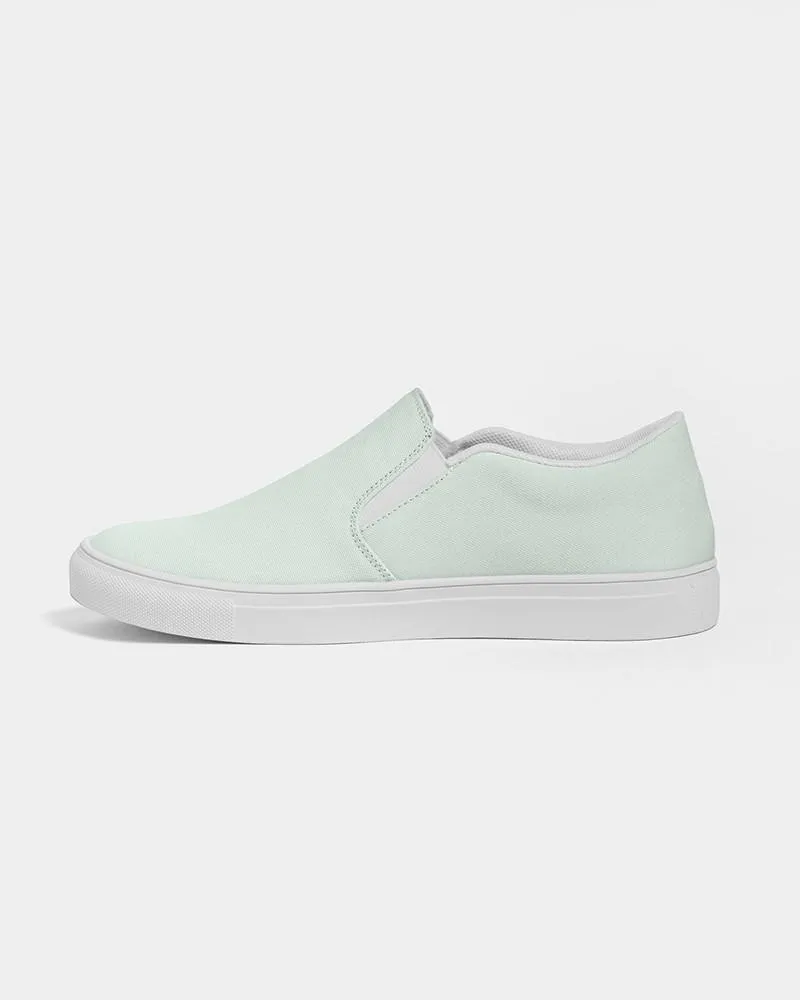 Pale Green Slip-On Canvas Sneakers | Women's | Bright Pale Green | C10M0Y10K0
