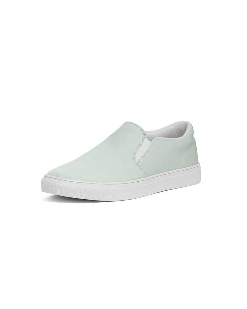 Pale Green Slip-On Canvas Sneakers | Women's | Bright Pale Green | C10M0Y10K0