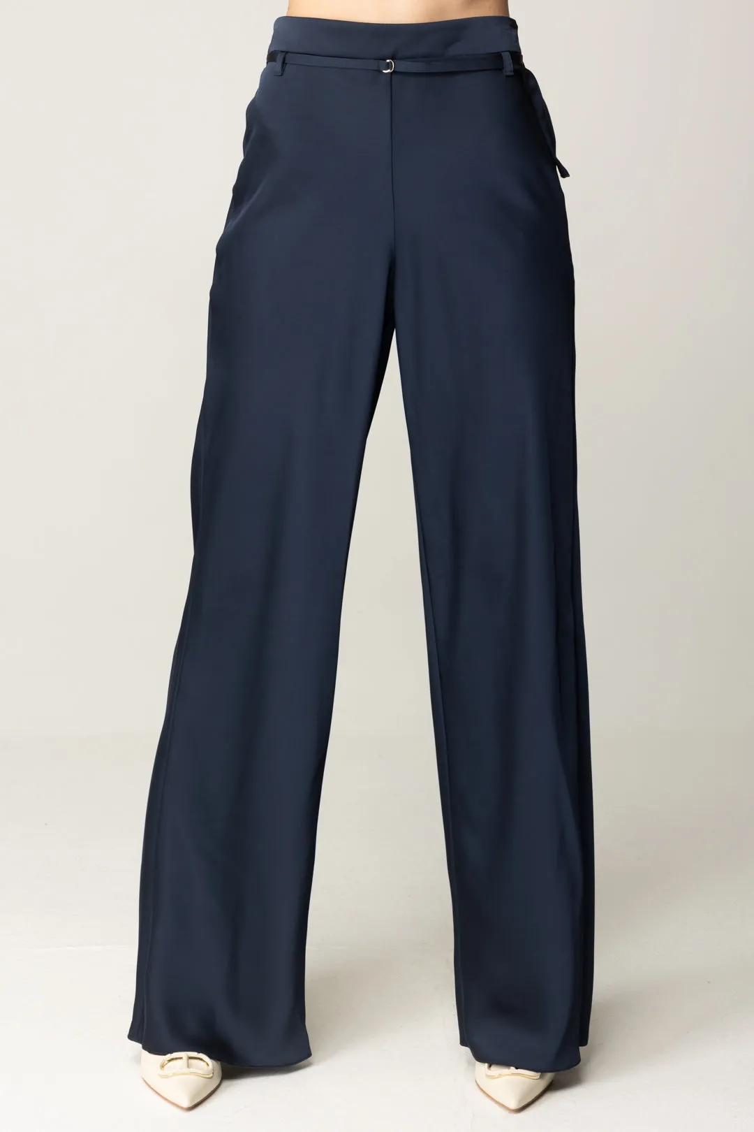 Pantaloni Palazzo con Cinturino