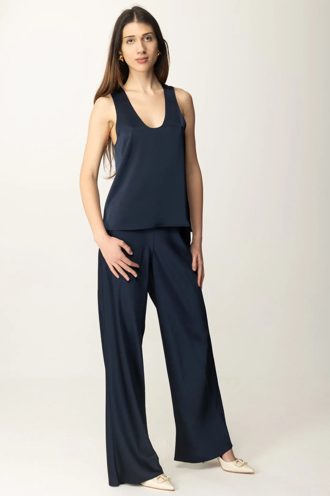 Pantaloni Palazzo con Cinturino