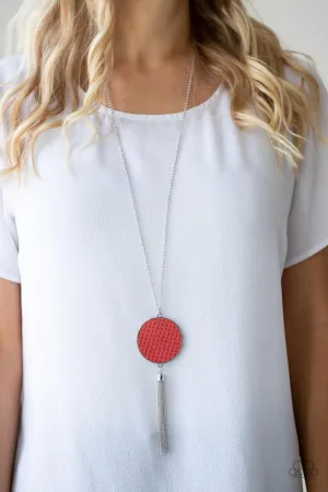 Paparazzi - Wondrously Woven - Red Necklace