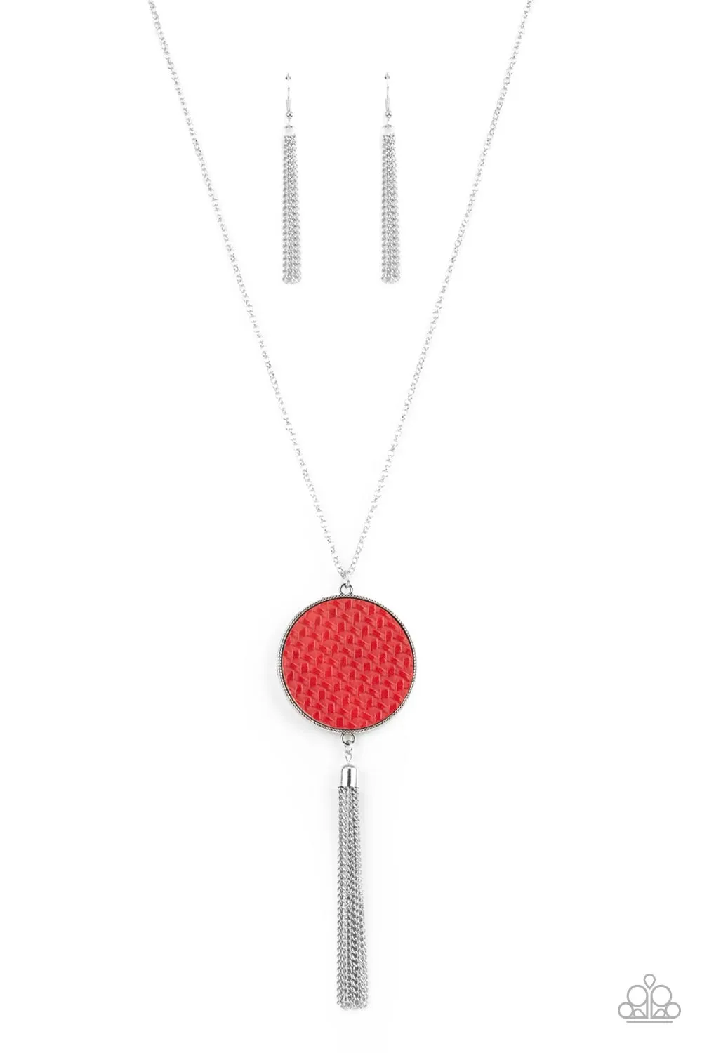 Paparazzi - Wondrously Woven - Red Necklace