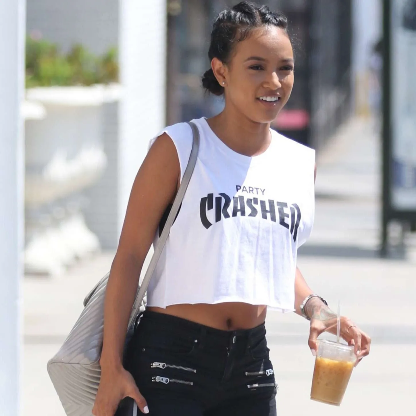 PARTY CRASHER CROPPED MUSCLE TEE