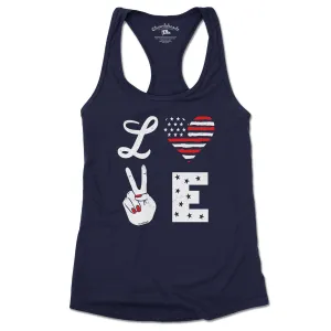 Patriotic Love Ladies Tank Top