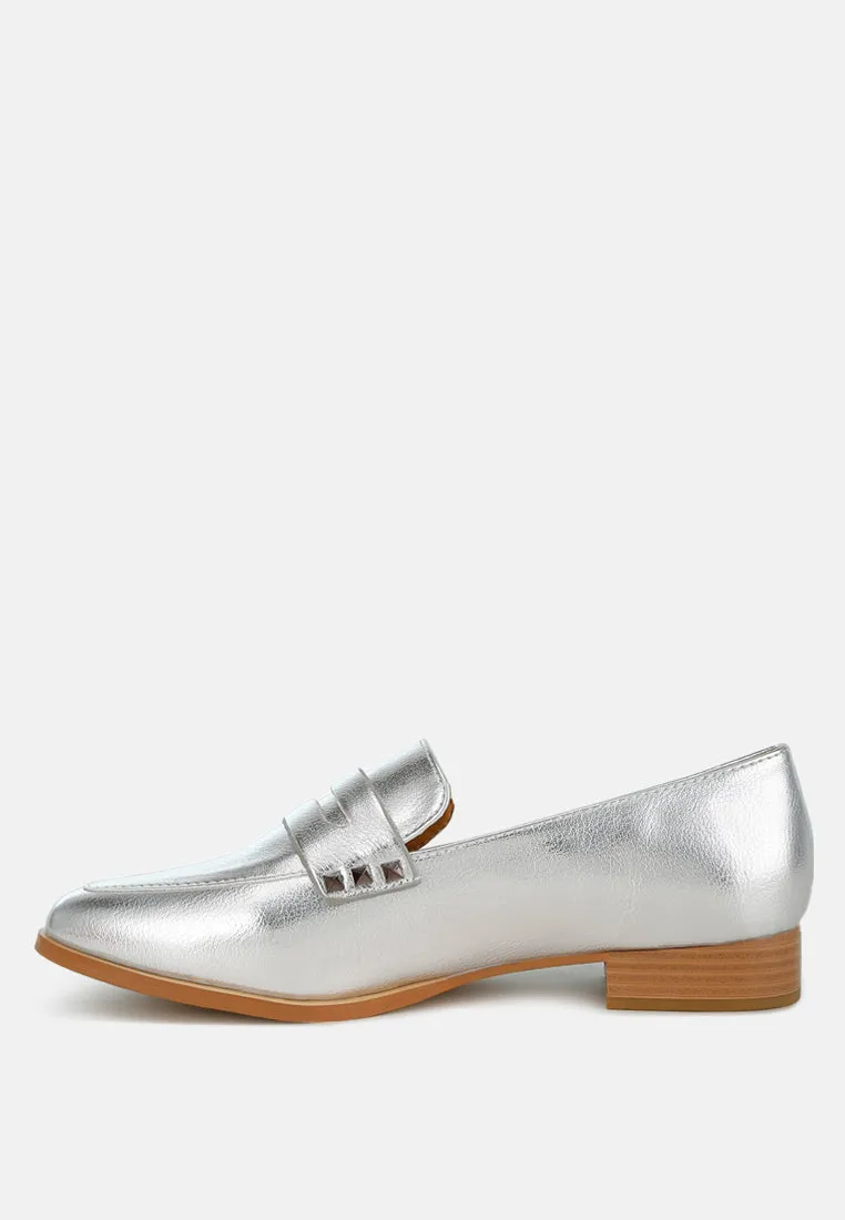 Penny Strap Metallic Loafers By RAG