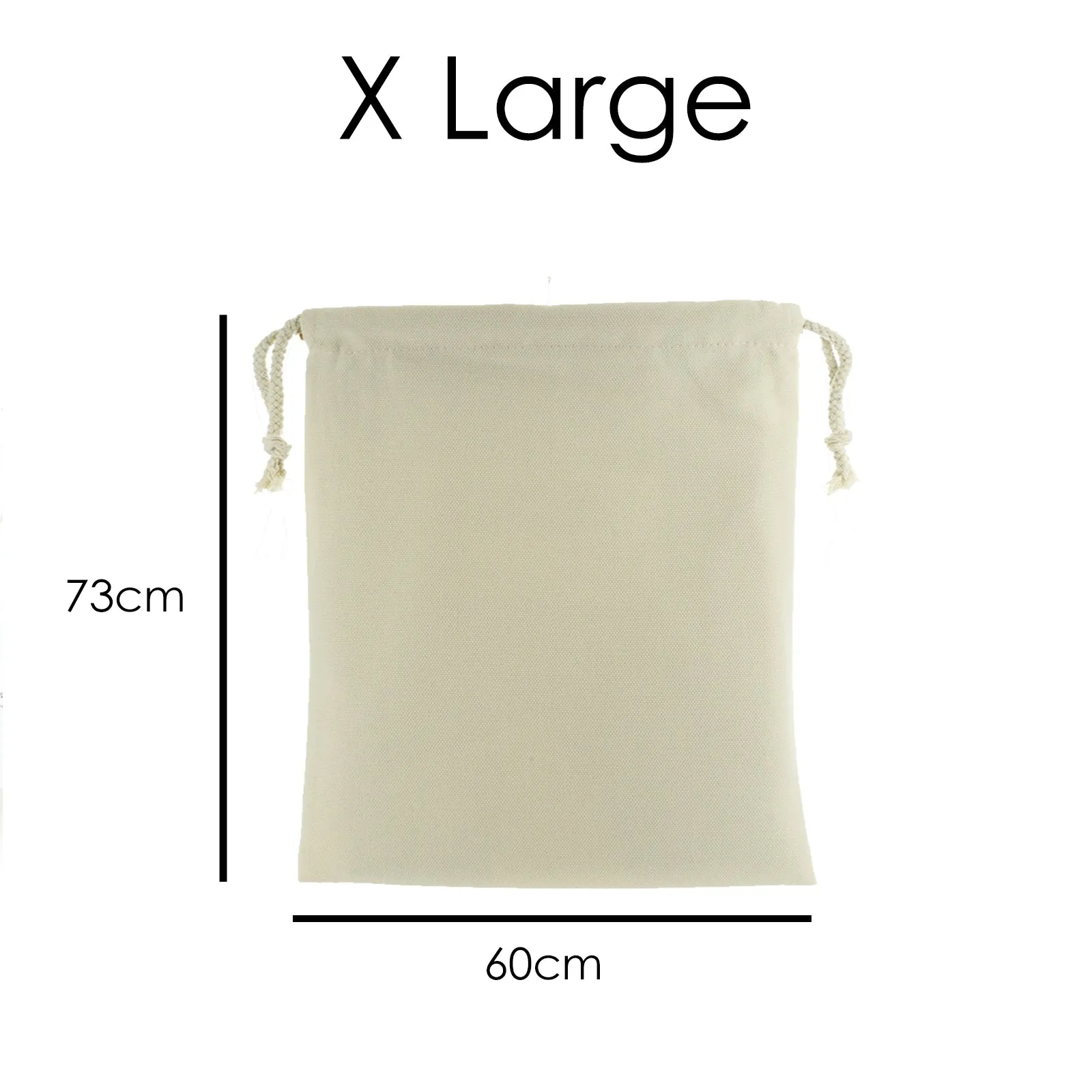Personalised Canvas Sack with Stylish Text and Flowers Love Message
