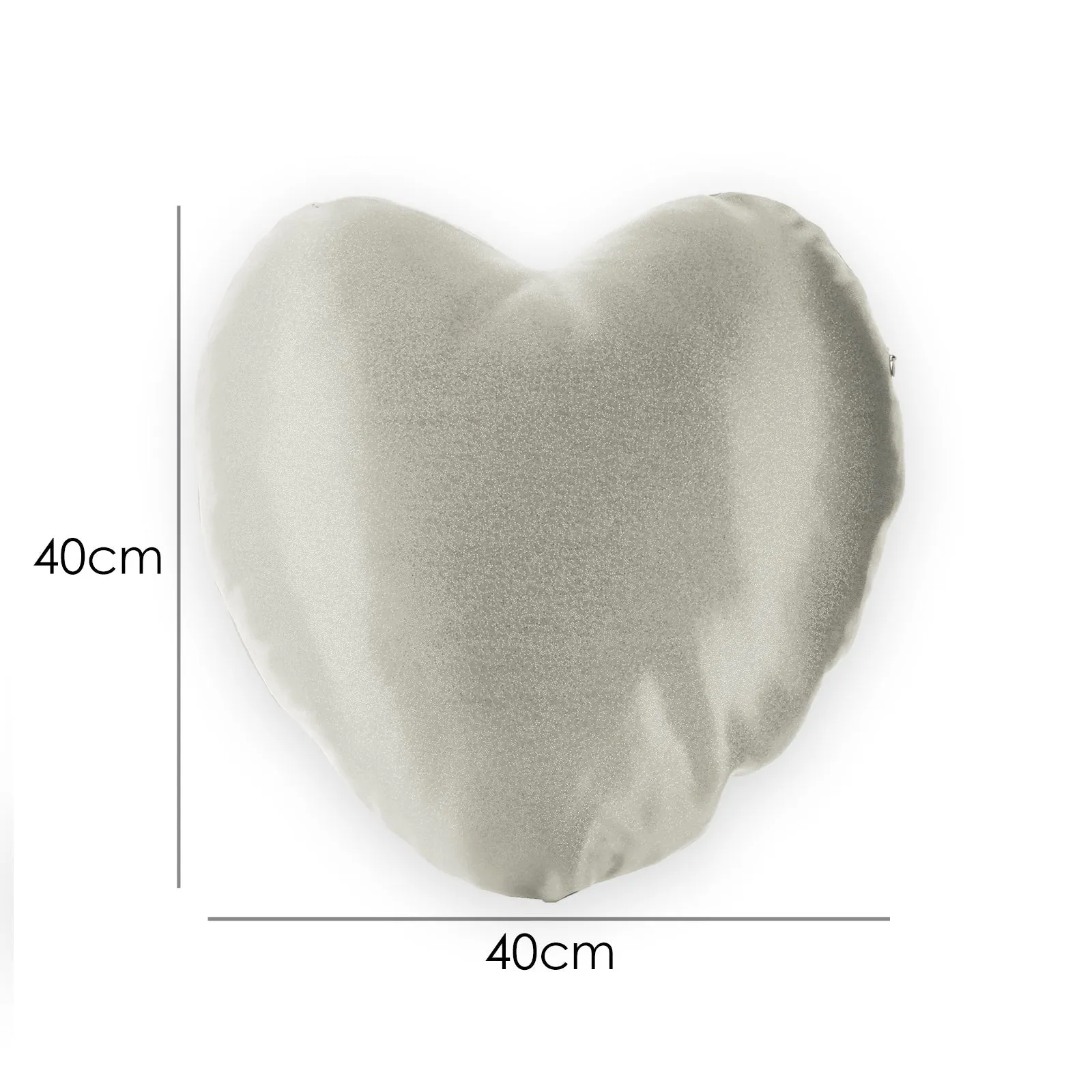 Personalised Glitter Heart Cushion with Stylish Text and Valentine Hearts Print