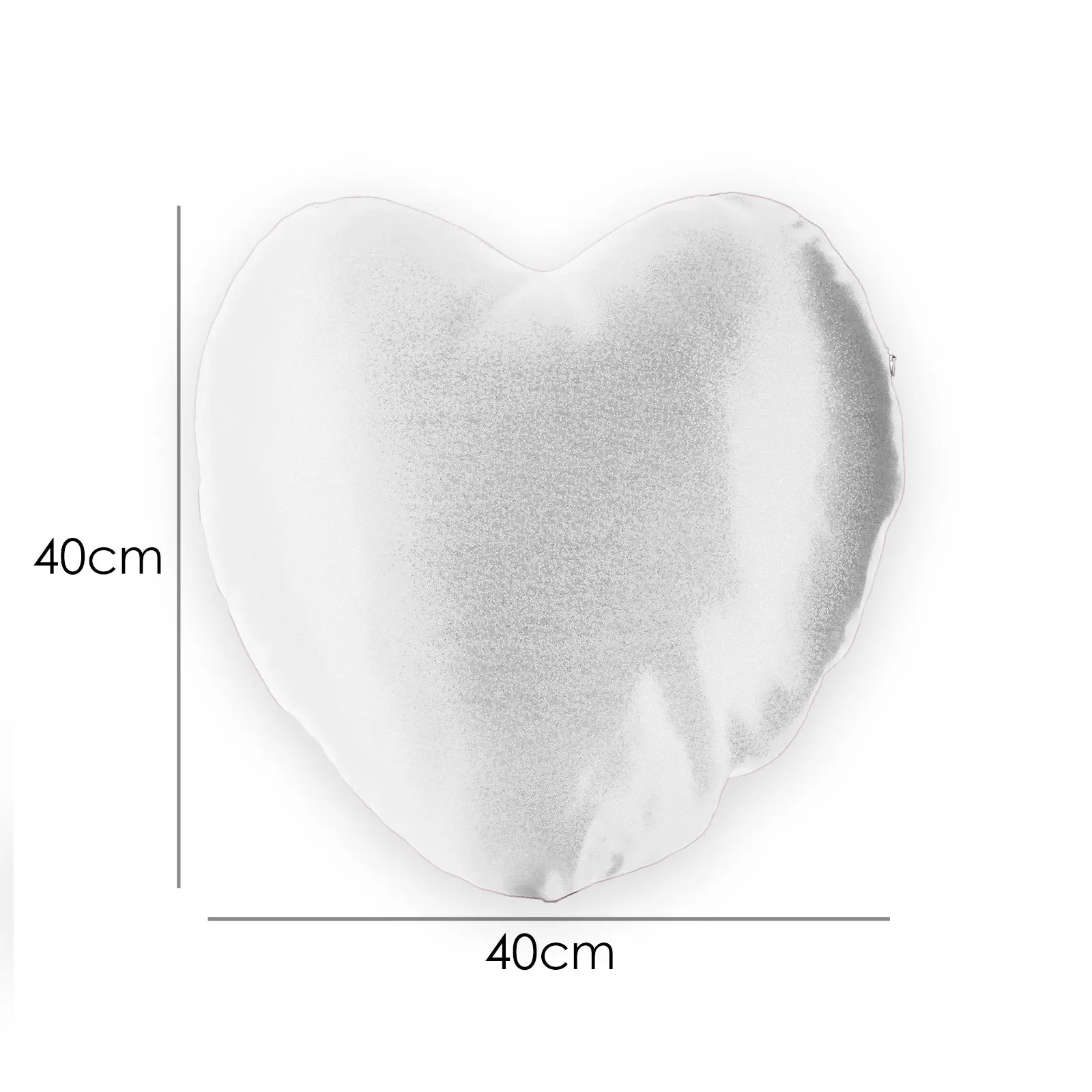 Personalised Glitter Heart Cushion with Stylish Text and Valentine Hearts Print