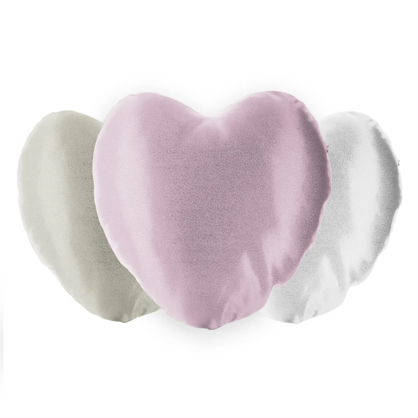 Personalised Glitter Heart Cushion with Stylish Text and Valentine Hearts Print