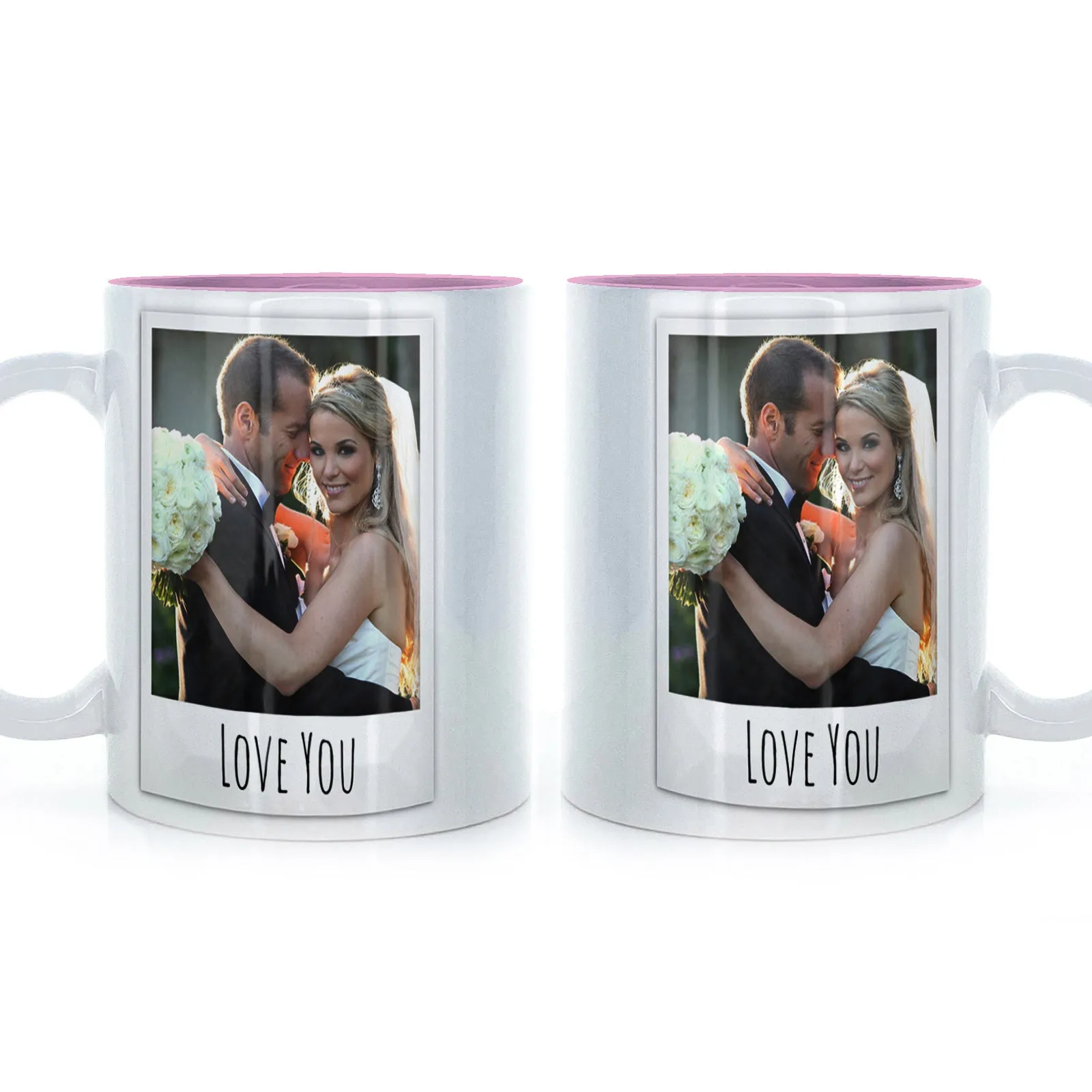 Personalised Mug with Polaroid Photo and Stylish Text