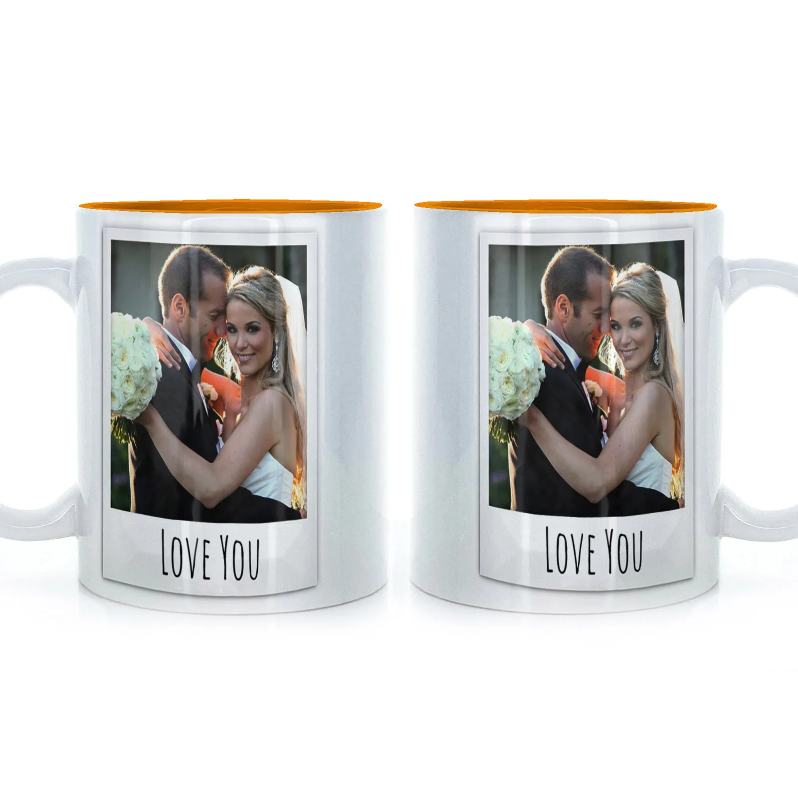Personalised Mug with Polaroid Photo and Stylish Text