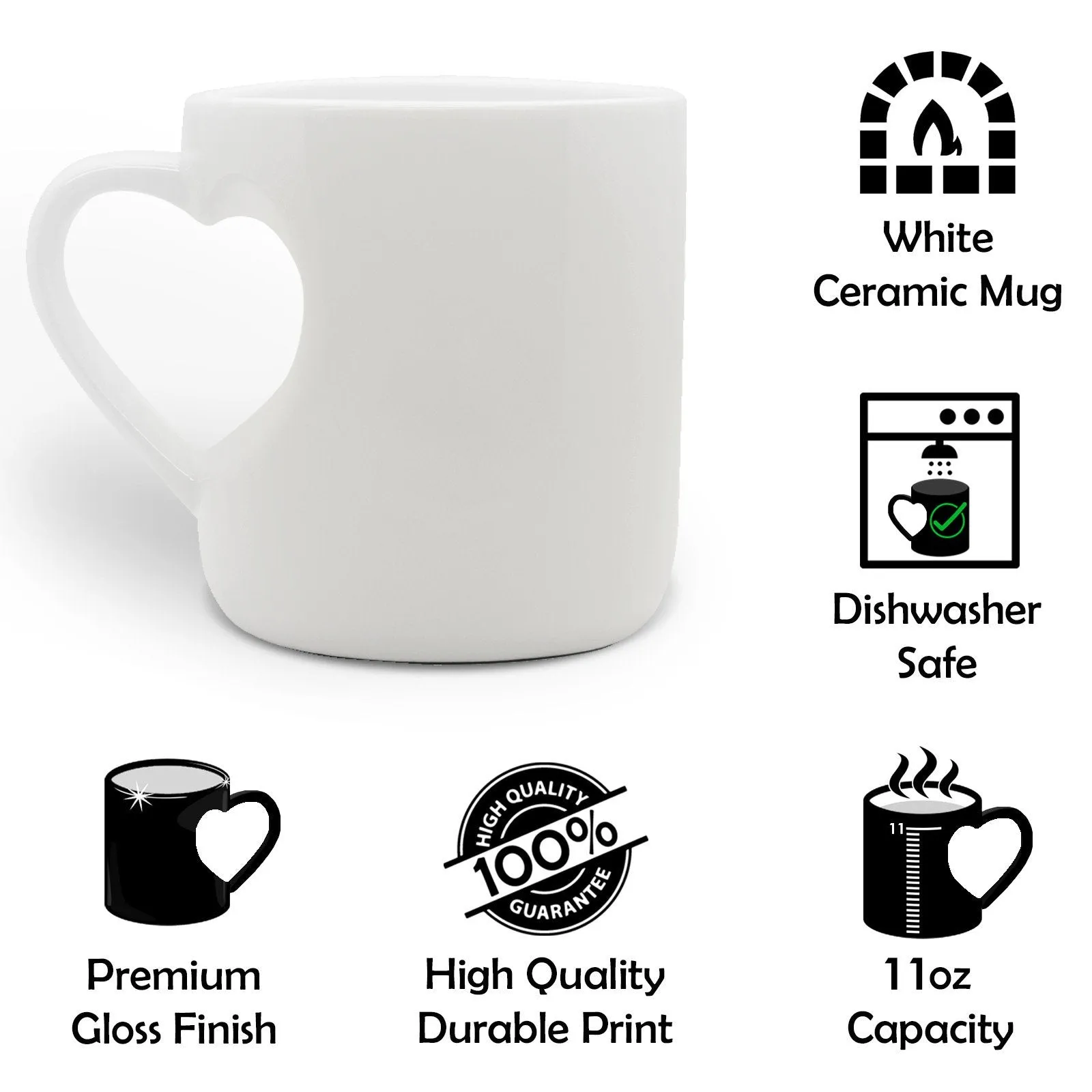 Personalised Mug with Polaroid Photo and Stylish Text