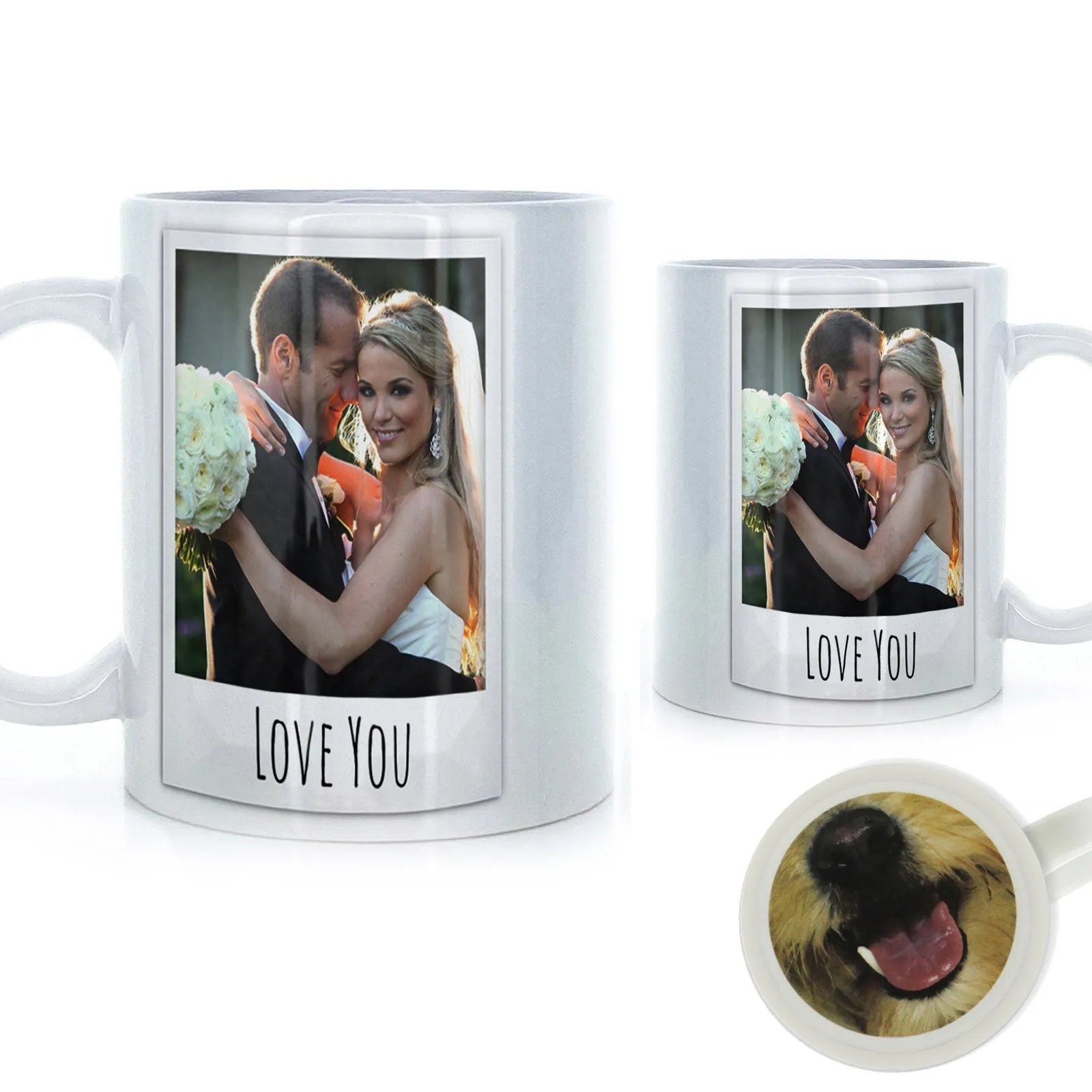 Personalised Mug with Polaroid Photo and Stylish Text
