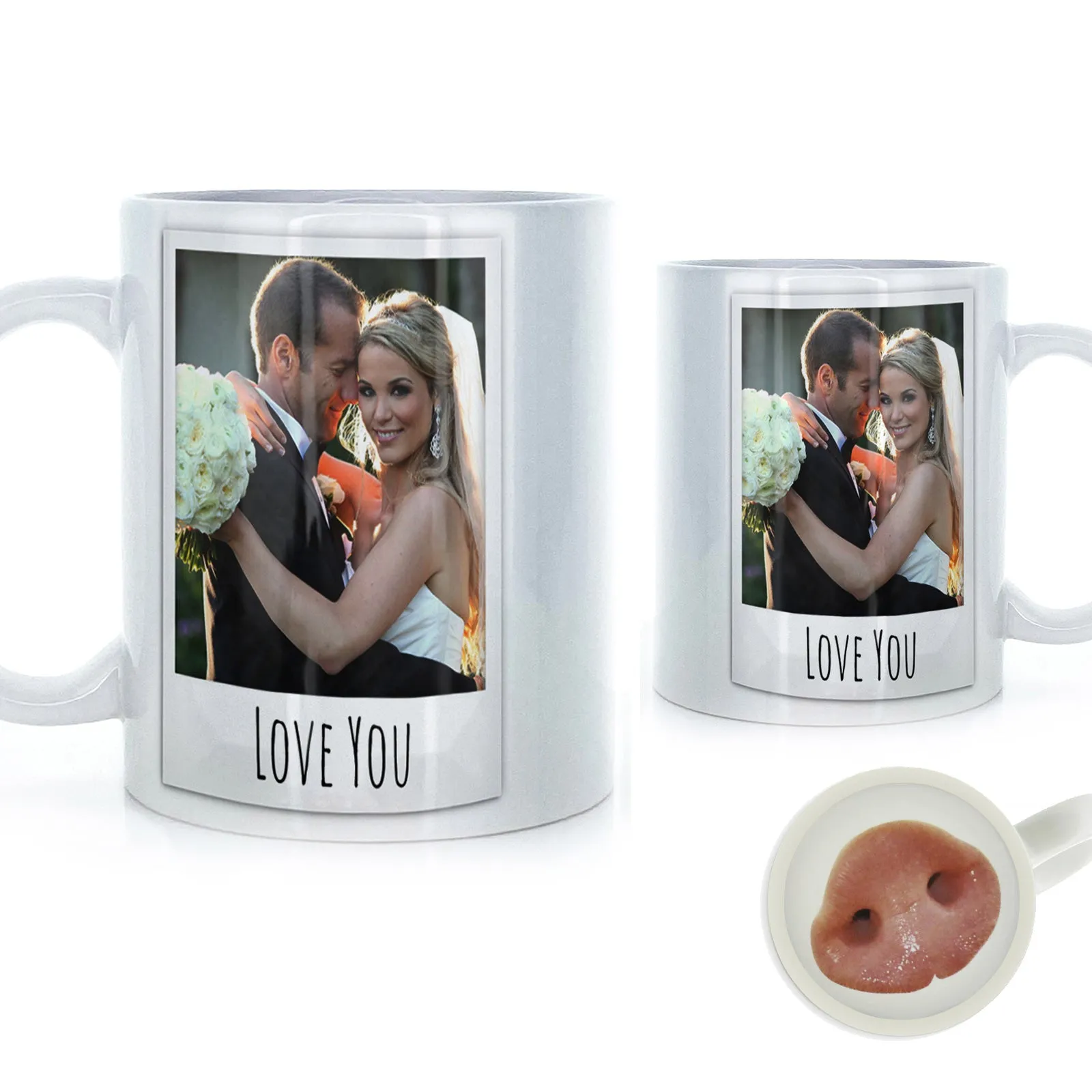 Personalised Mug with Polaroid Photo and Stylish Text