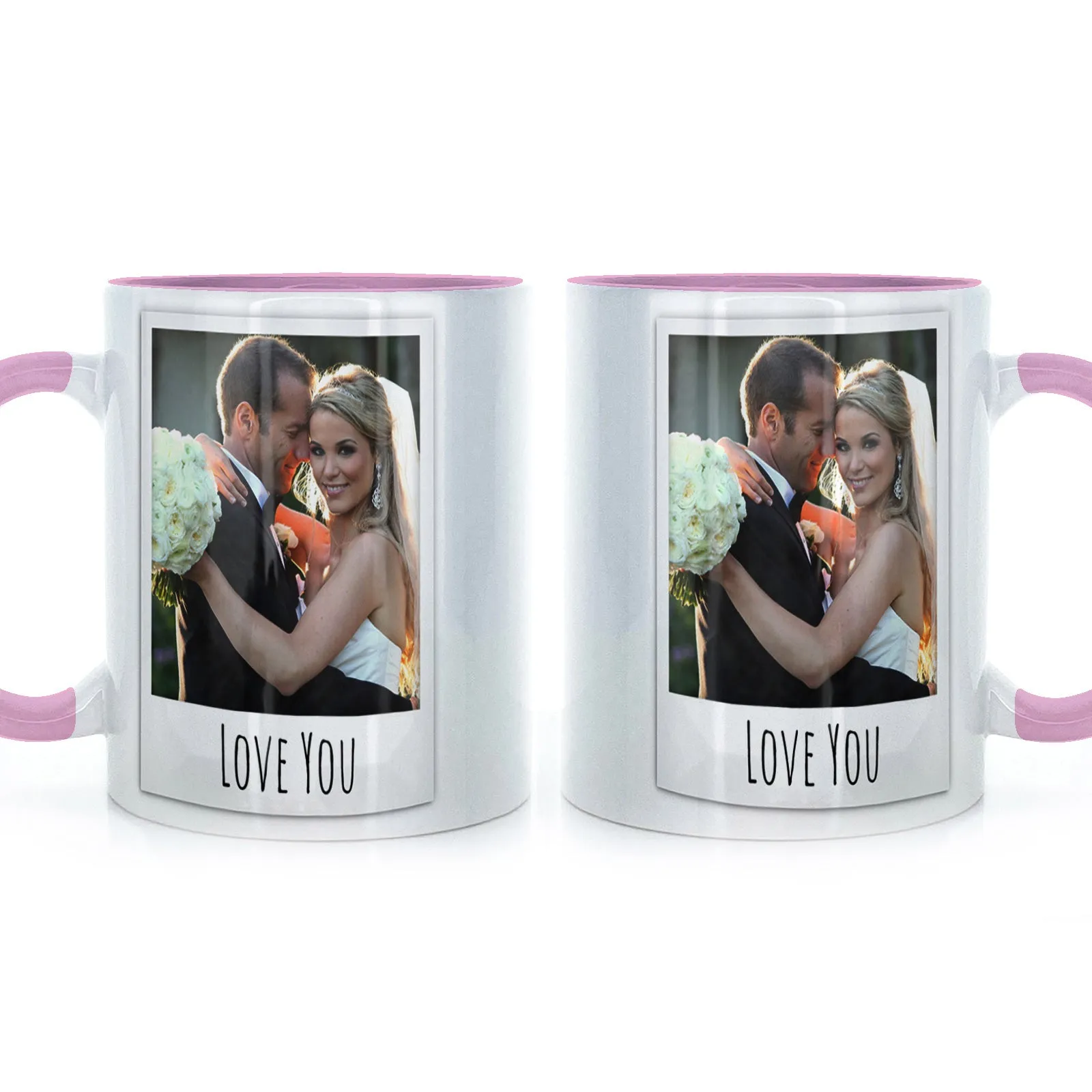Personalised Mug with Polaroid Photo and Stylish Text