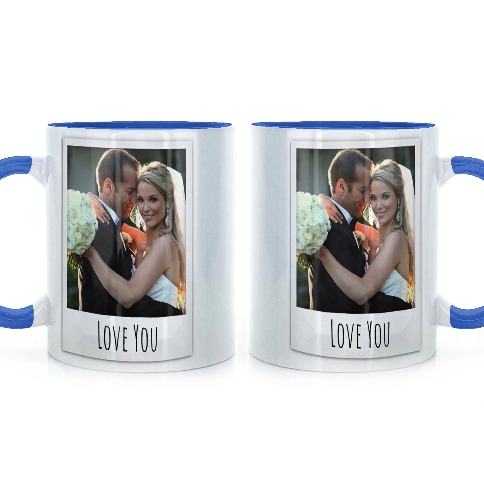 Personalised Mug with Polaroid Photo and Stylish Text