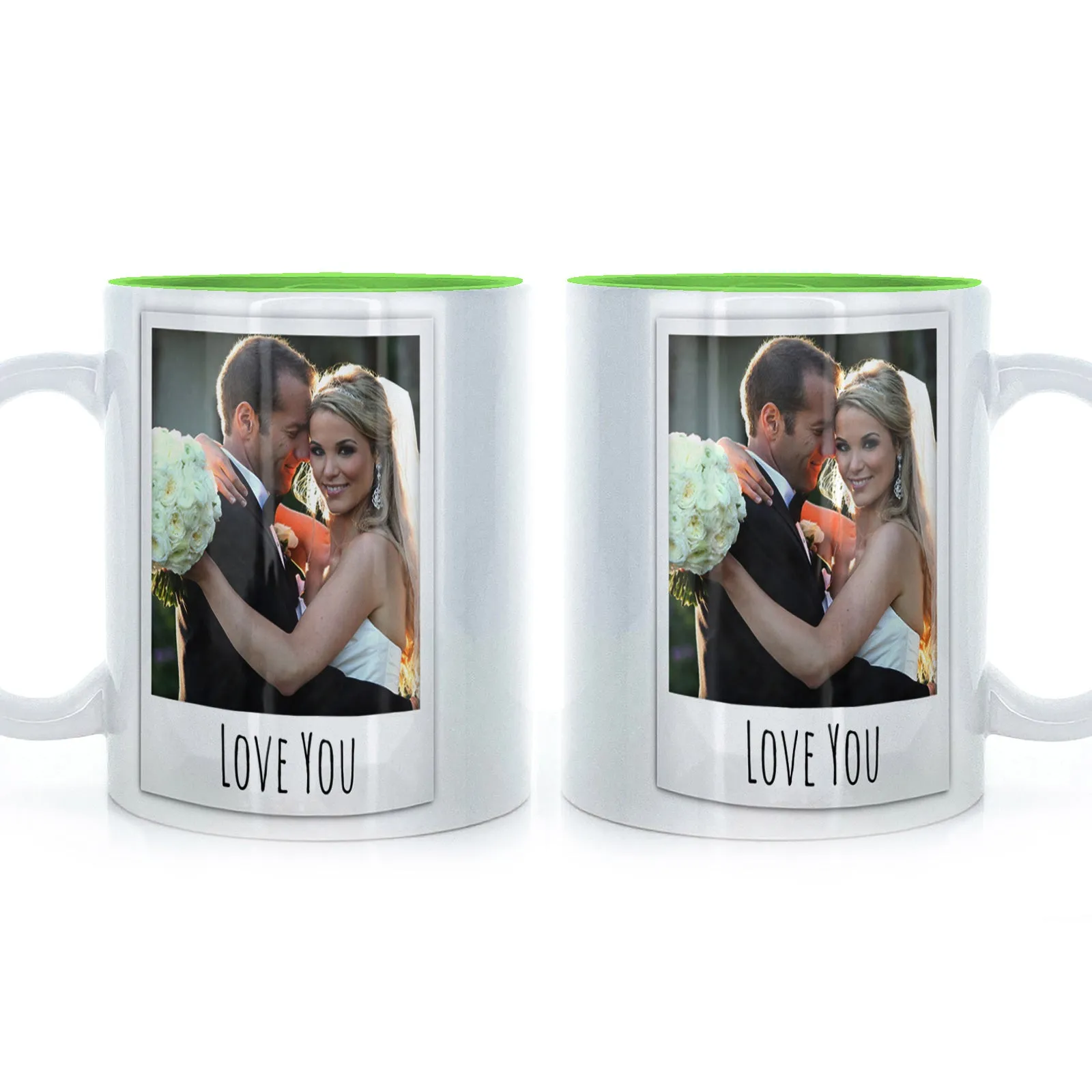 Personalised Mug with Polaroid Photo and Stylish Text
