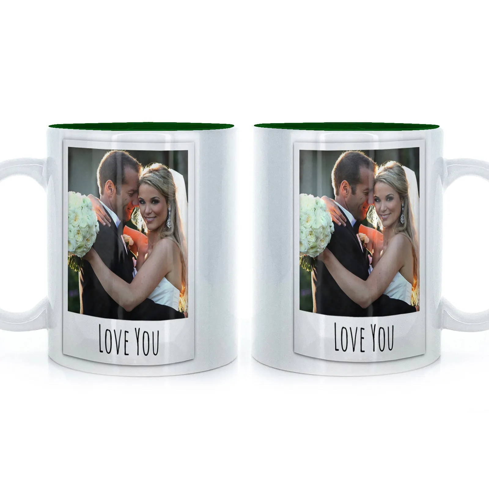 Personalised Mug with Polaroid Photo and Stylish Text