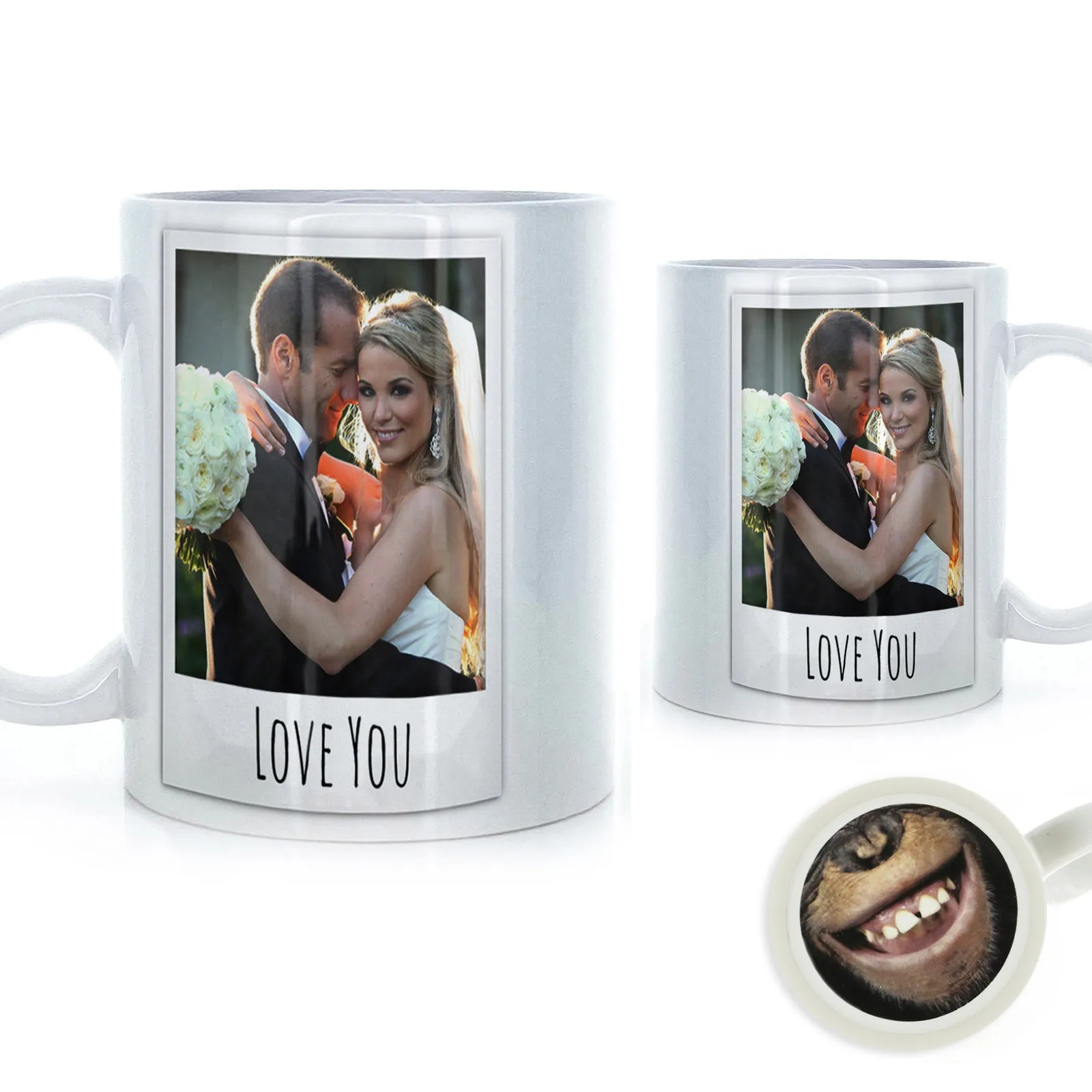 Personalised Mug with Polaroid Photo and Stylish Text