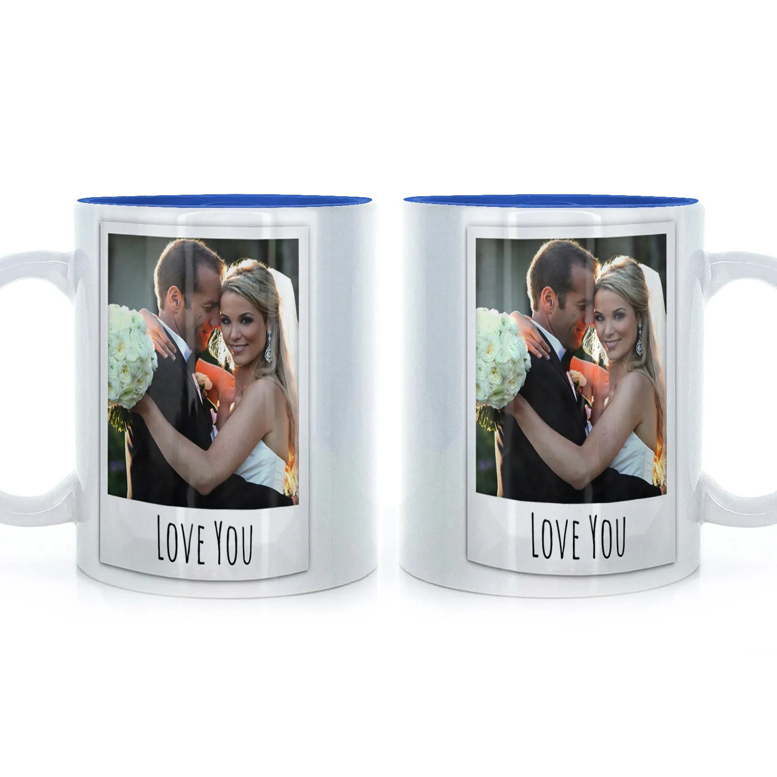 Personalised Mug with Polaroid Photo and Stylish Text