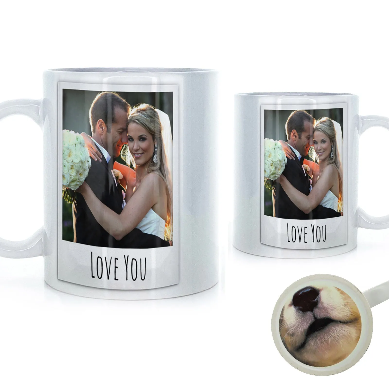 Personalised Mug with Polaroid Photo and Stylish Text