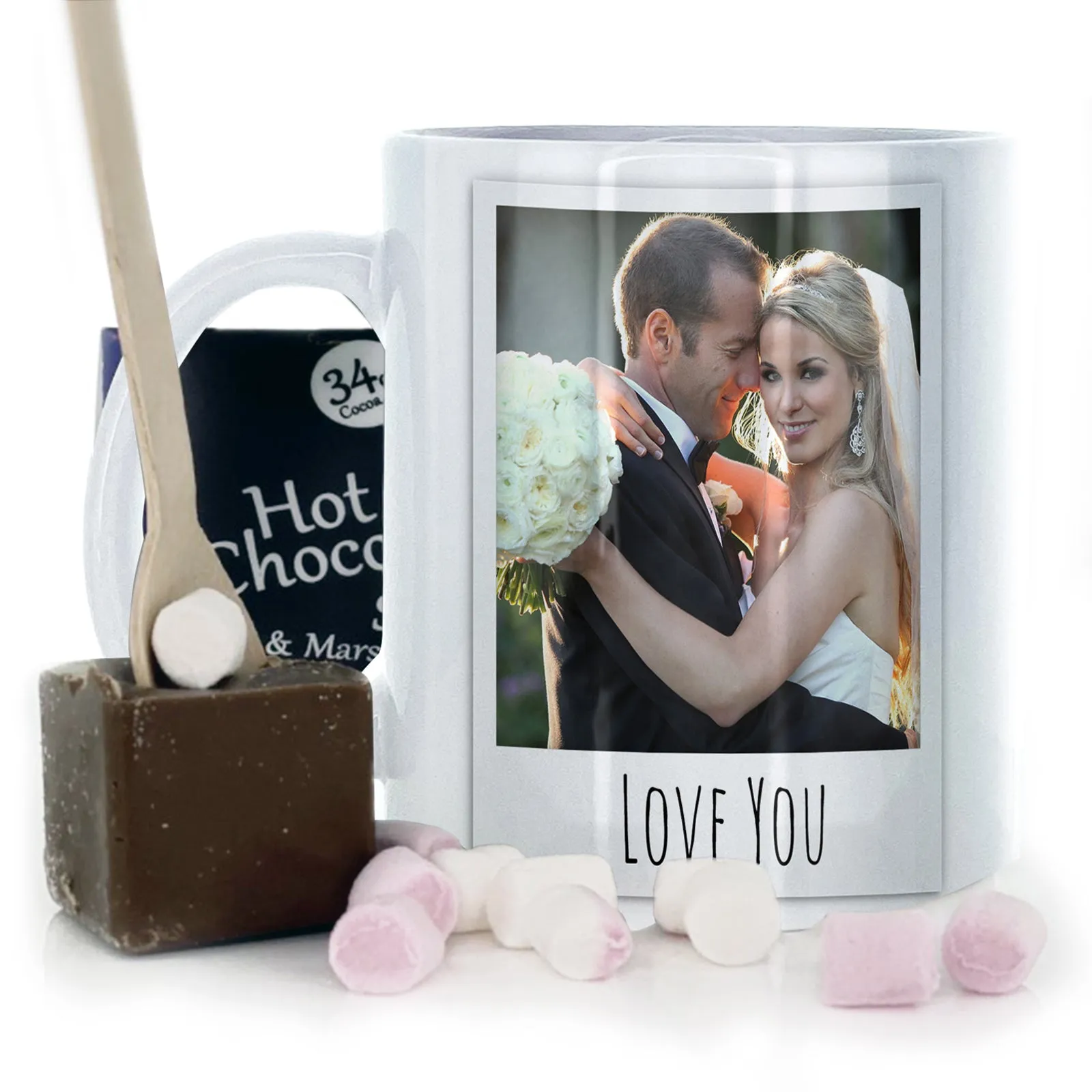 Personalised Mug with Polaroid Photo and Stylish Text