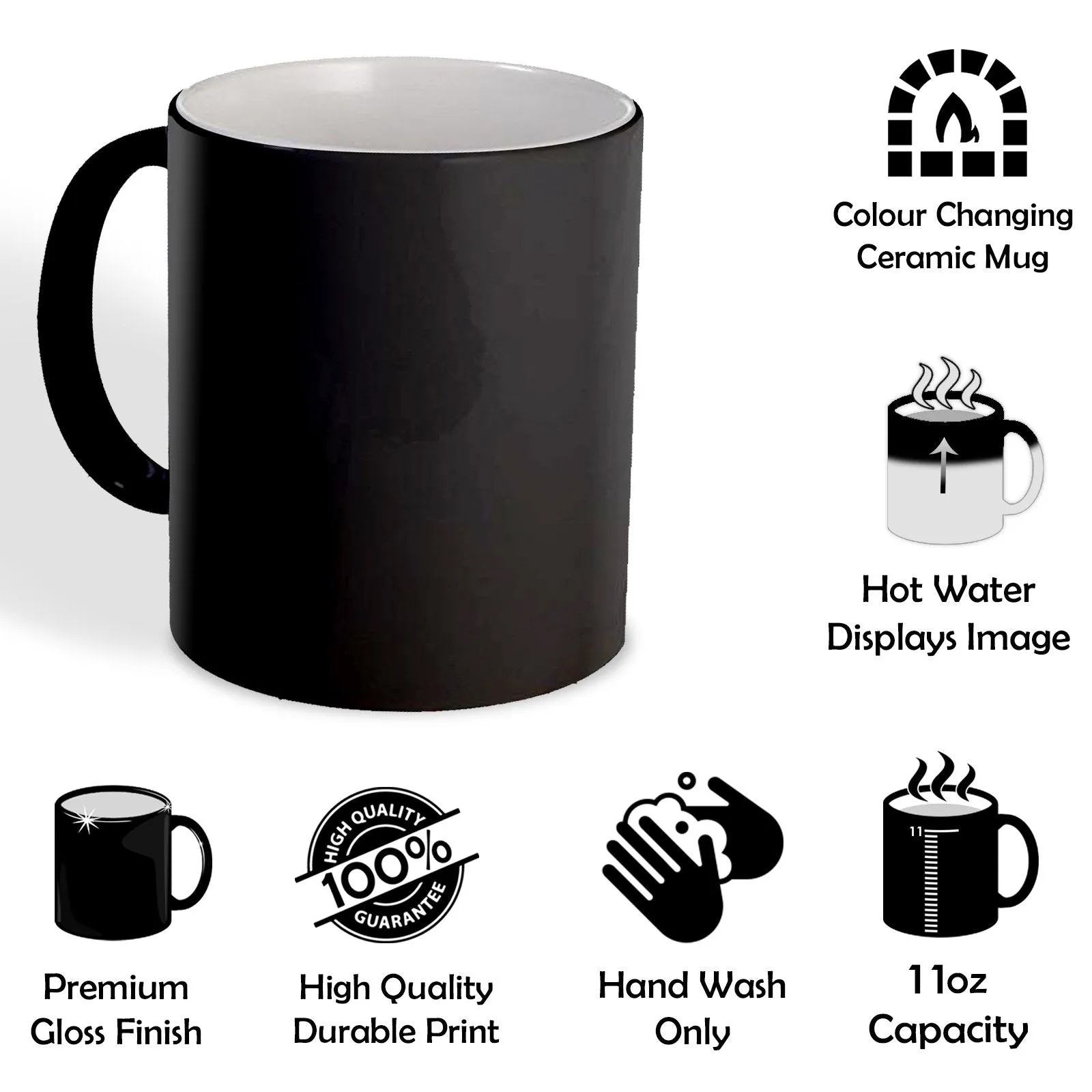 Personalised Mug with Polaroid Photo and Stylish Text